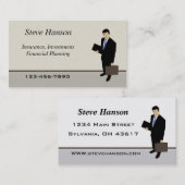 保険のセールスマン 名刺 (正面/裏面)