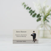 保険のセールスマン 名刺 (スタンド正面)