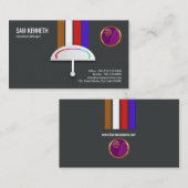 保険のマネージャーのカラフルな傘の名刺 名刺 (正面/裏面)