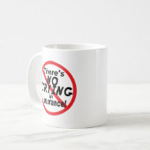 保険の泣き叫び無し コーヒーマグカップ (正面左)