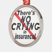 保険の泣き叫び無し メタルオーナメント (左)
