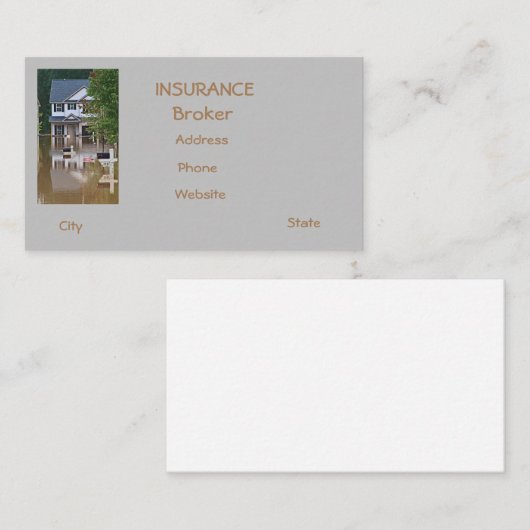 保険の浸水 名刺 (正面/裏面)