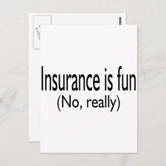 保険はおもしろいではない ポストカード (正面/裏面)