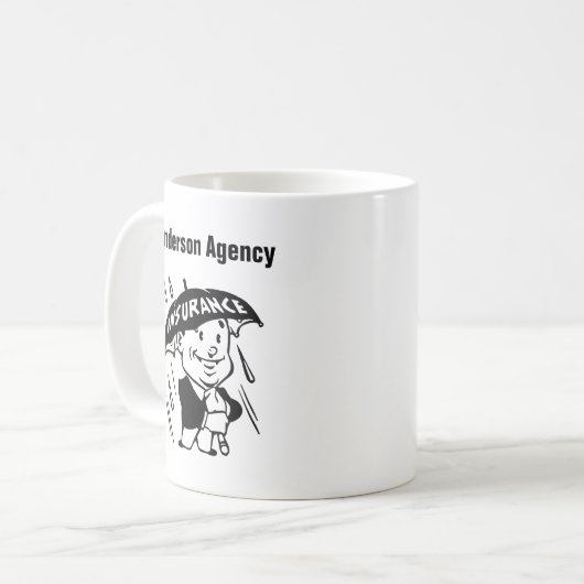 保険カスタマイズ代理人又は代理店 コーヒーマグカップ (正面左)