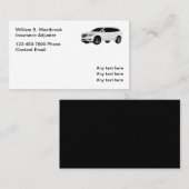 保険シンプル損害保険モダン調整業者名刺 名刺 (正面/裏面)