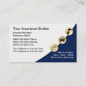 保険ブローカモダンクラスの名刺 名刺 (正面)