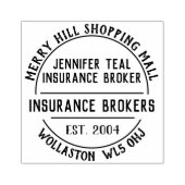 保険ブローカーのゴム印 ラバースタンプ (インプリント)