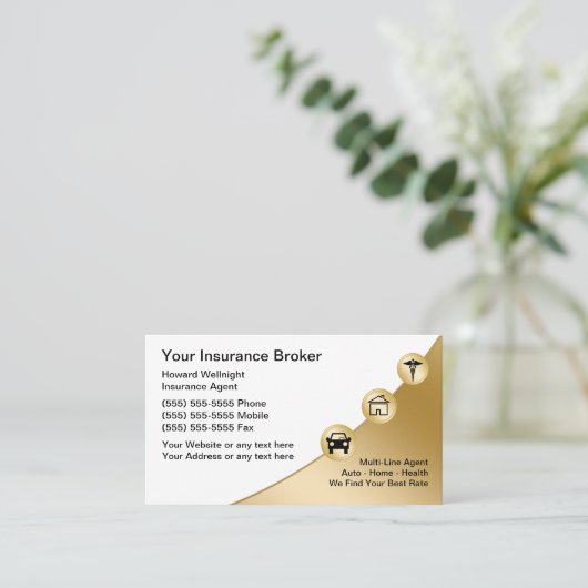 保険ブローカーの名刺 名刺 (スタンド正面)