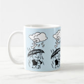 保険ポリシー保護とセキュリティの概念 コーヒーマグカップ (左)