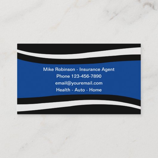 保険モダン代理店名刺 名刺 (裏面)