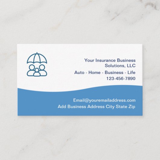 保険モダン名刺 名刺 (正面)