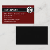 保険ユニークモダン担当者の名刺 名刺 (正面/裏面)