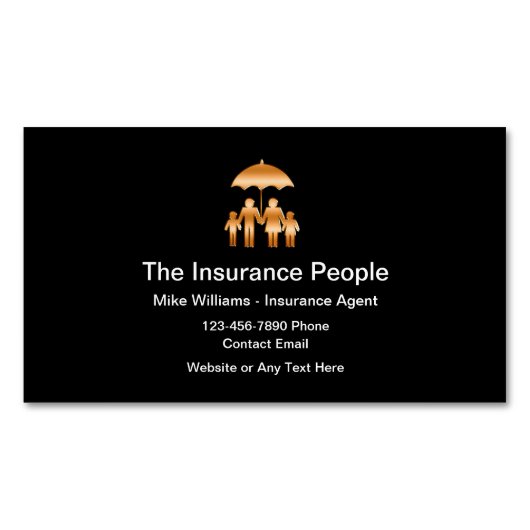 保険代理人磁気名刺 マグネット名刺 (正面)