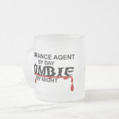 保険代理店のゾンビ フロストグラスマグカップ (正面左)