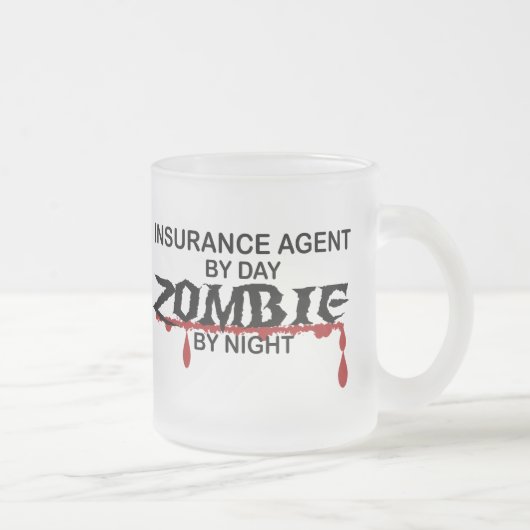 保険代理店のゾンビ フロストグラスマグカップ (右)