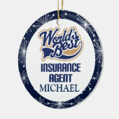 保険代理店のパーソナライズなオーナメント セラミックオーナメント (左)
