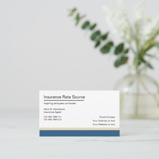 保険代理店の名刺 名刺 (スタンド正面)