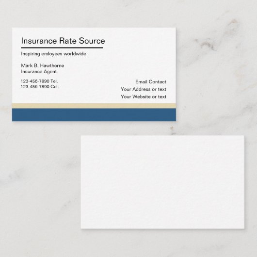 保険代理店の名刺 名刺 (正面/裏面)