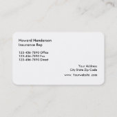 保険代理店の名刺 名刺 (裏面)