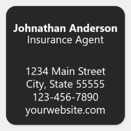 保険代理店の白黒プロモーション スクエアシール