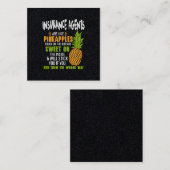 保険代理店はパイナップルのようです。 スクエア名刺 (正面/裏面)