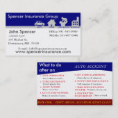 保険代理店は3.5" x 2.5"、100、白い詰まります 名刺 (正面/裏面)