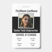 保険代理店バッジの前後を同じにする