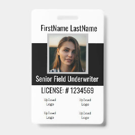 保険代理店バッジの前後を同じにする バッジ