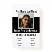 保険代理店バッジの前後を同じにする