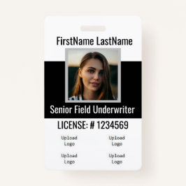 保険代理店バッジの前後を同じにする バッジ