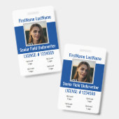 保険代理店バッジ前面および背面青4ロゴ バッジ (正面＆裏面)