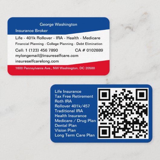 保険代理店保険仲立人名刺名刺 名刺 (正面/裏面)