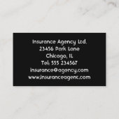 保険代理店所有者又は保険会社代理人 名刺 (裏面)