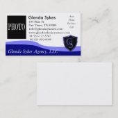 保険代理店3.5"はx 2.0"、100、白い詰まります 名刺 (正面/裏面)