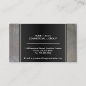 保険仲介人の名刺の洗練された石 名刺 (裏面)