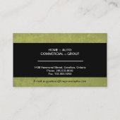 保険仲介人の名刺-シンプルな質 名刺 (裏面)