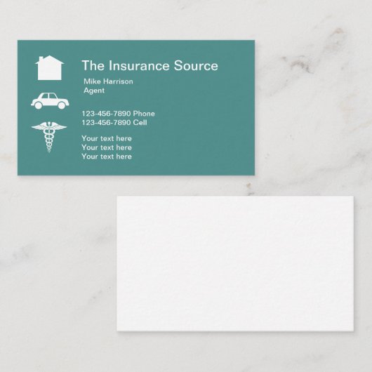 保険仲介人の名刺 名刺 (正面/裏面)