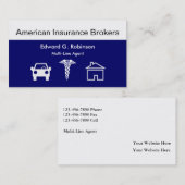 保険仲介人の名刺 名刺 (正面/裏面)