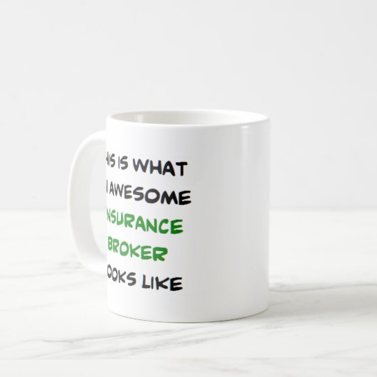 保険仲立人素晴らし、 コーヒーマグカップ (正面左)