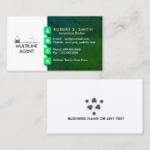 保険仲立人複数行代理人 名刺 (正面/裏面)