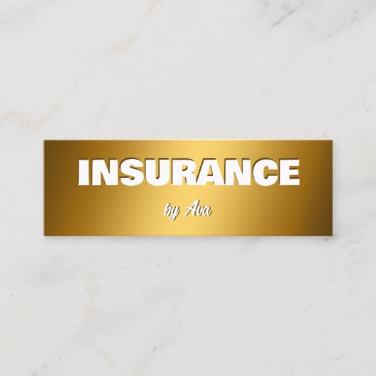 保険仲立人 スキニー名刺 (正面)