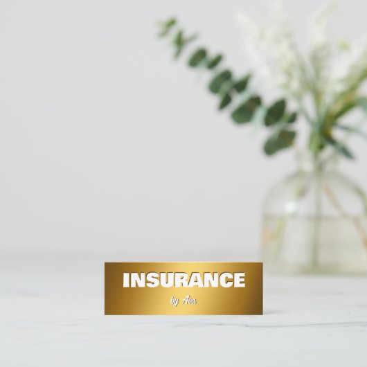 保険仲立人 スキニー名刺 (スタンド正面)