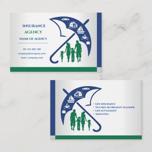 保険募集人の名刺 名刺 (正面/裏面)