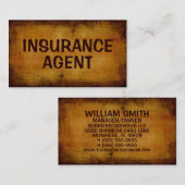 保険募集人アンティーク名刺 名刺 (正面/裏面)