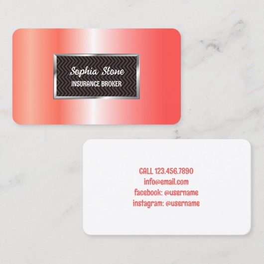 保険募集人 名刺 (正面/裏面)