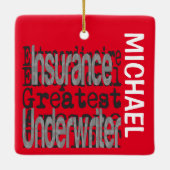 保険引受人並外れたカスタム セラミックオーナメント (裏面)