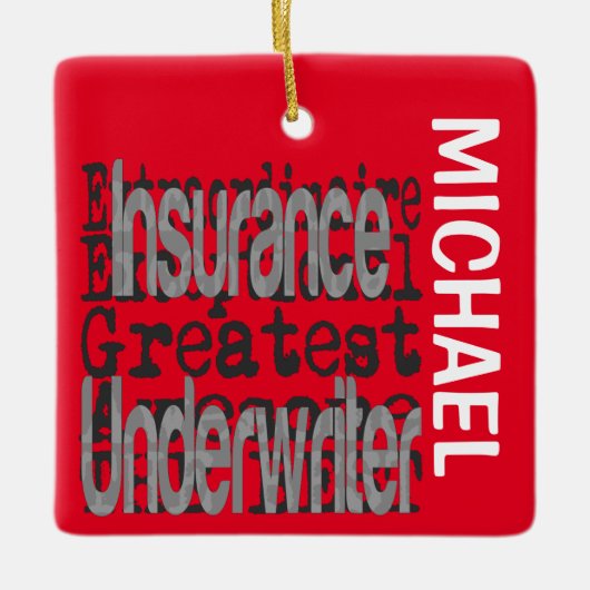 保険引受人並外れたカスタム セラミックオーナメント (正面)