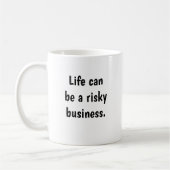 保険引用文保Calm Risk Business Office コーヒーマグカップ (左)