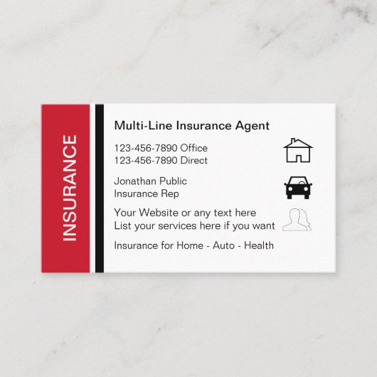 保険担当者の名刺 名刺 (正面)