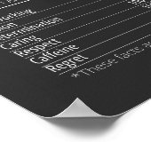 保険査定人の栄養事実おもしろい ポスター (角)